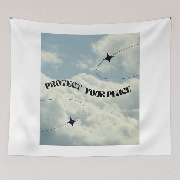 Item preview, Protect Your Peace Blue Sky Art Print designed and sold by Femme Pastel Collective.