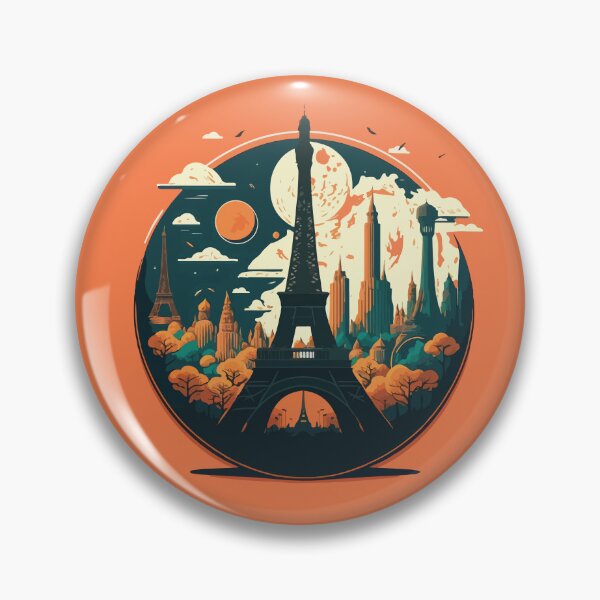Item preview, Circular fanatasy Paris with Eiffel Towers designed and sold by ai-miilk.