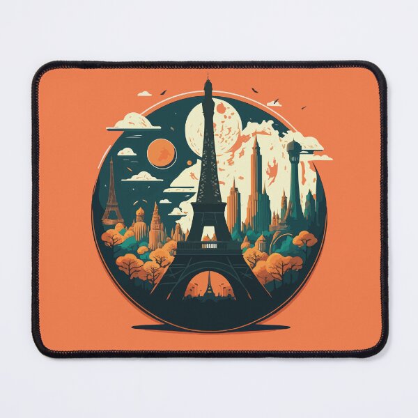 Item preview, Circular fanatasy Paris with Eiffel Towers designed and sold by ai-miilk.