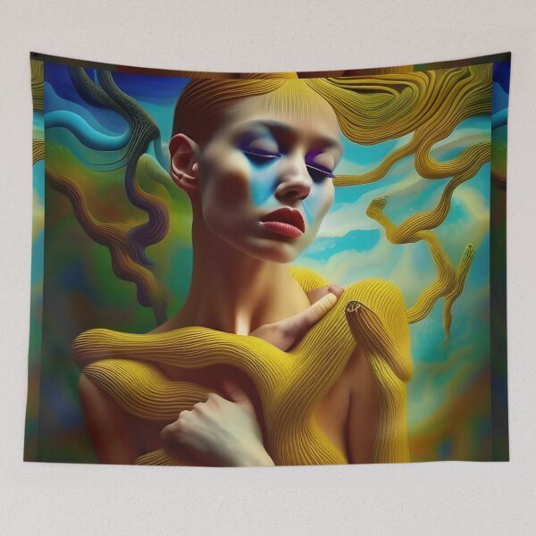 Item preview, Bold Woman Portrait with Abstracted Elements designed and sold by artmanikin.