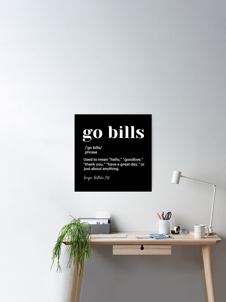 GO BILLS Blue Definition Wall Art Buffalo Bills Printable 