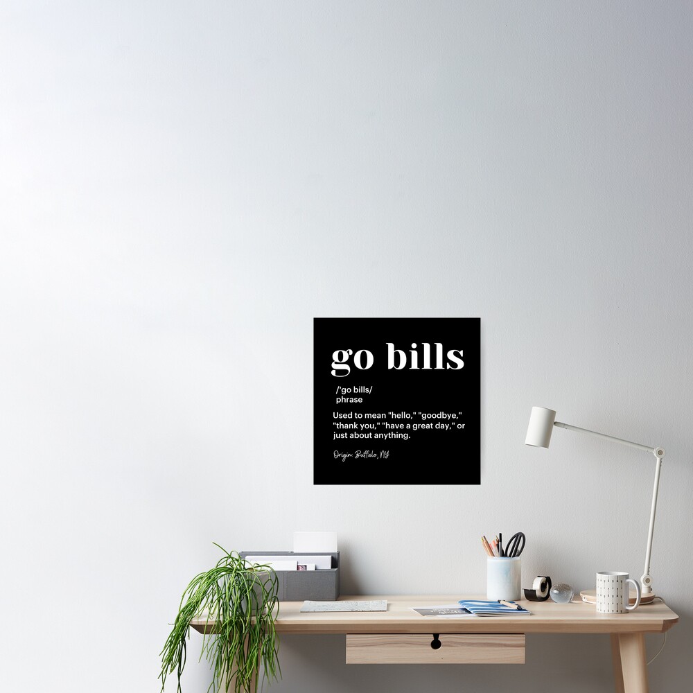 GO BILLS Blue Definition Wall Art Buffalo Bills Printable 