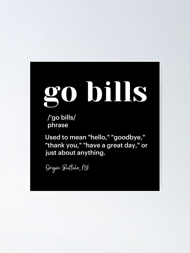 GO BILLS Definition Wall Art Buffalo Bills PRINTABLE Instant -   in 2023