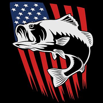 Bass Fish Usa Flag | Poster