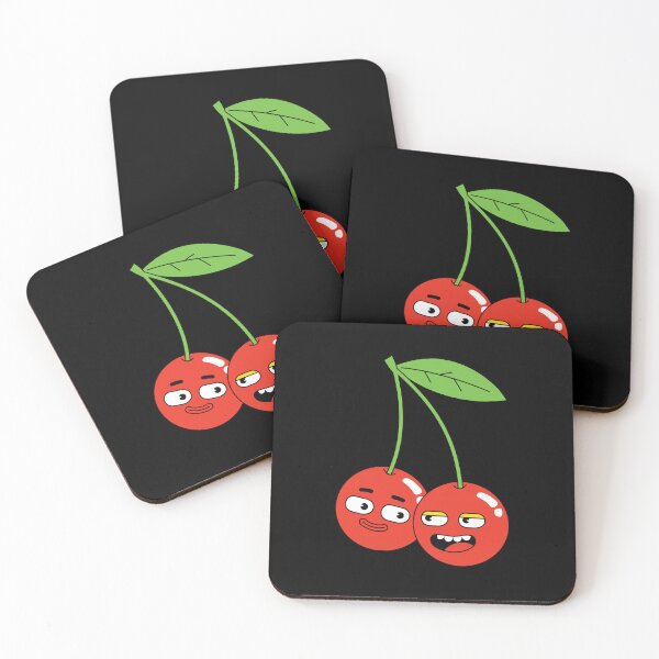 Item preview, Hanging Cherries with Faces Cartoon Illustration designed and sold by PrintPortal.