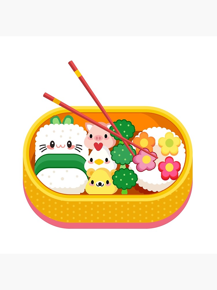 Cute Bento Box Art Board Print for Sale by chaoscorgi