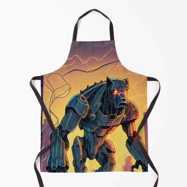 Item preview, Monster giant robot cyborg dog attacking the city designed and sold by KoolArtDistrict.