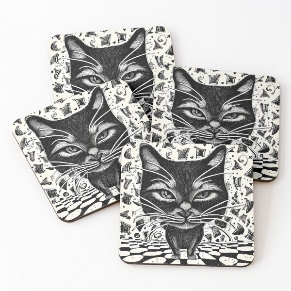 Item preview, Little black cat pencil drawing designed and sold by Dalive.