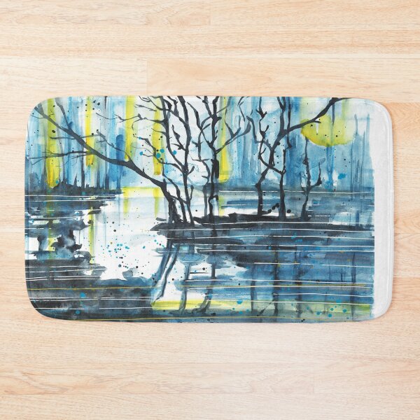 Item preview, Beautiful nature landscape, watercolor sunset, trees designed and sold by anaozzart.