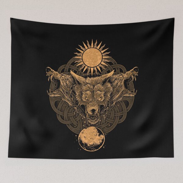 Item preview, Viking Wolf Norse Mythology Fenrir Ragnarok Wolves designed and sold by BluePagan.