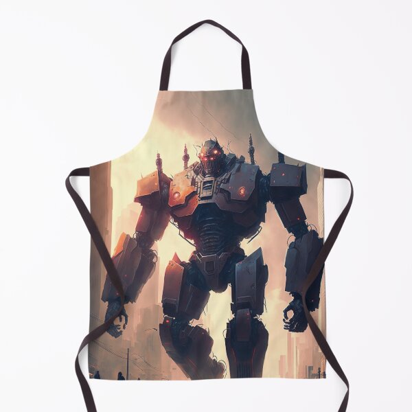 Item preview, Giant futuristic robot attacking the city designed and sold by KoolArtDistrict.