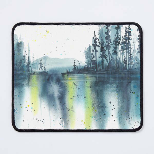 Item preview, Beautiful nature landscape, watercolor sunset, trees designed and sold by anaozzart.