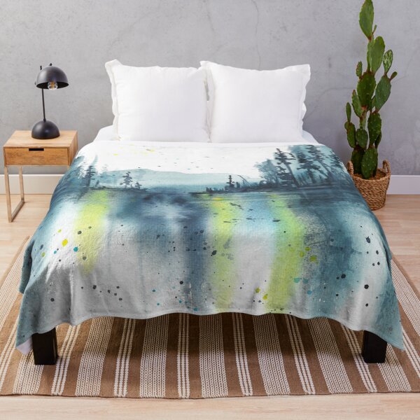 Item preview, Beautiful nature landscape, watercolor sunset, trees designed and sold by anaozzart.