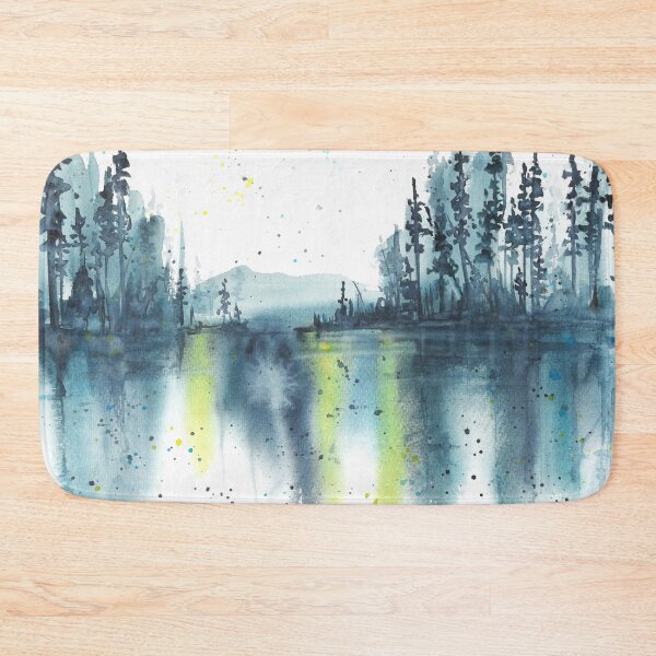 Item preview, Beautiful nature landscape, watercolor sunset, trees designed and sold by anaozzart.