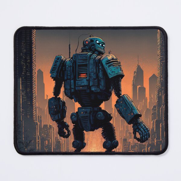 Item preview, Giant futuristic robot attacking the city designed and sold by KoolArtDistrict.