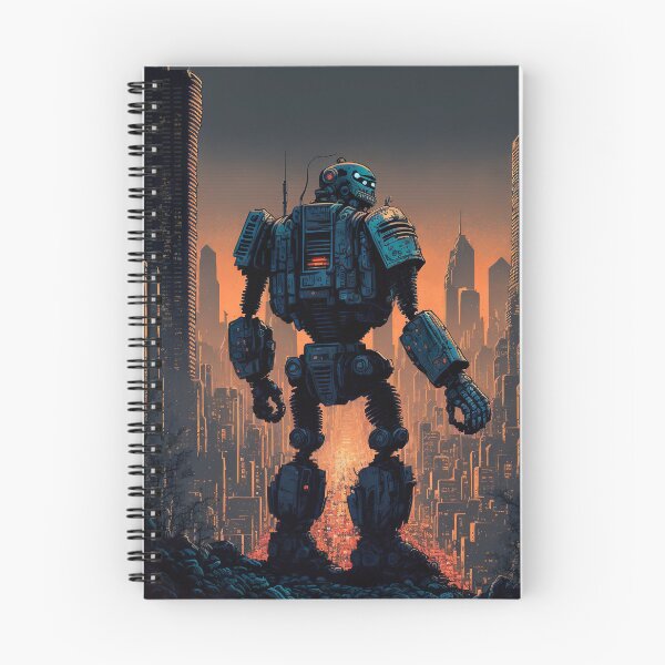 Item preview, Giant futuristic robot attacking the city designed and sold by KoolArtDistrict.