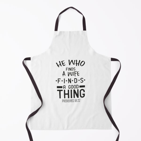 Item preview, He Who Finds A Wife Finds A Good Thing Matching Couple, proverbs 18:22, vintage,good,mens he who finds a wife find a good thing designed and sold by RedArtsDesign.