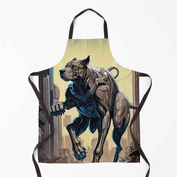 Item preview, Giant futuristic robot cyborg dog attacking the city designed and sold by KoolArtDistrict.