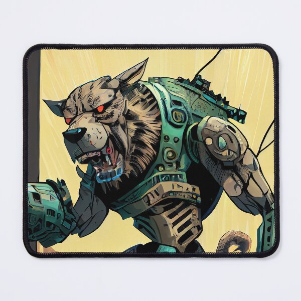 Item preview, Giant futuristic robot cyborg dog attacking the city designed and sold by KoolArtDistrict.