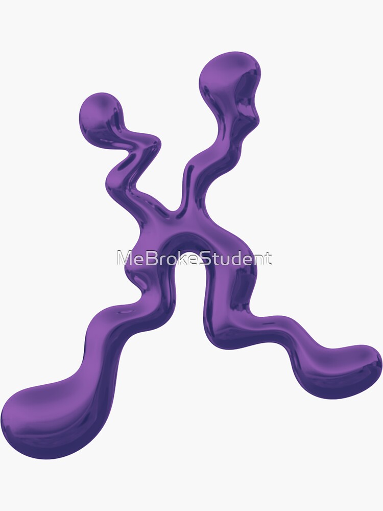 "PURPLE X LETTER CHROME DESIGN!" Sticker for Sale by MeBrokeStudent