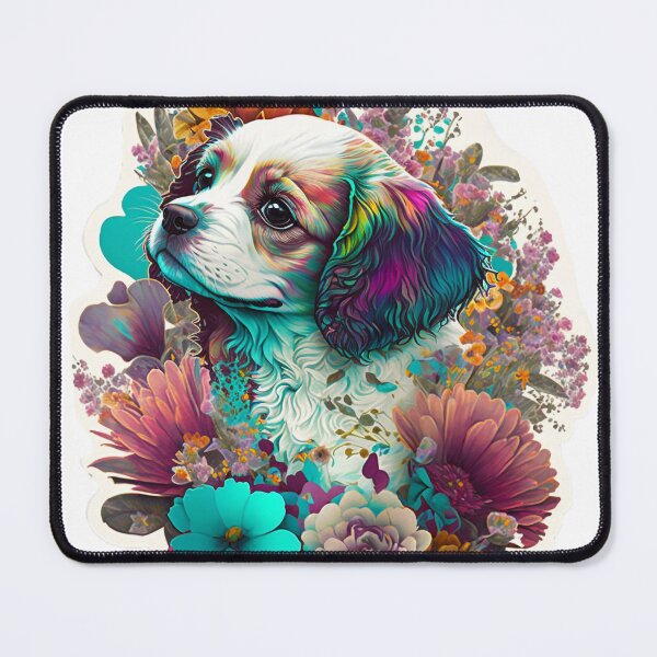 Item preview, Puppy of flowers bordered in Alberto Seveso style designed and sold by Happy1-2.