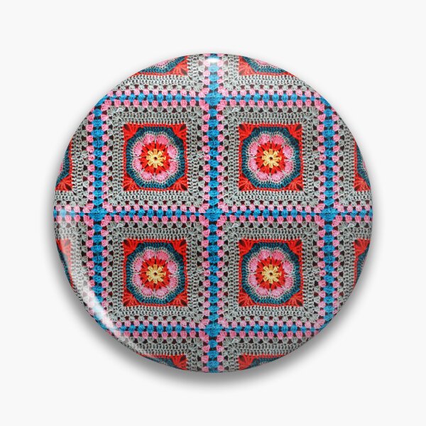 Item preview, Crochet Granny Square Pattern in colorful designed and sold by Sasidenidesign.