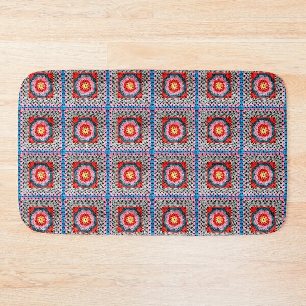 Item preview, Crochet Granny Square Pattern in colorful designed and sold by Sasidenidesign.