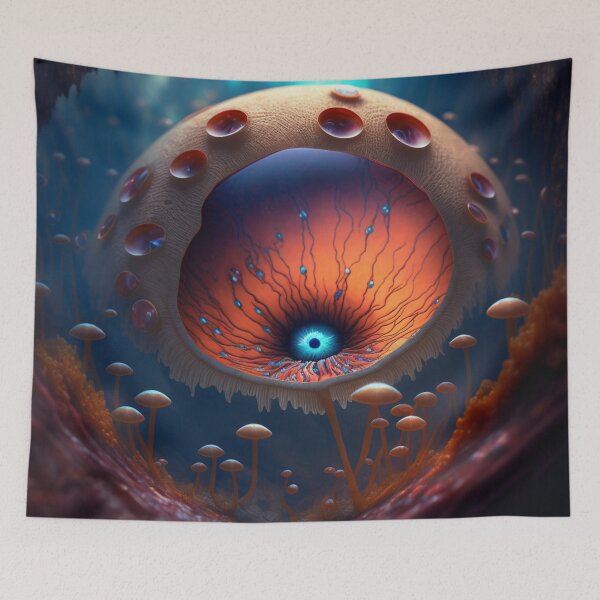 Item preview, Underwater horror cartoon eye  designed and sold by forwardthinker.