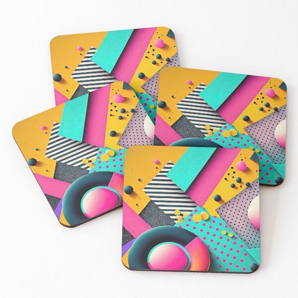 Aperçu de l'œuvre Vintage eighties nineties bright color abstract background créée et vendue par mrlongfield.