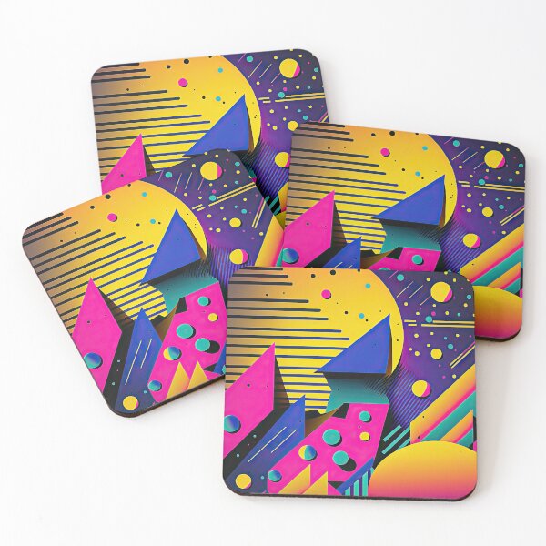 Aperçu de l'œuvre Vintage eighties nineties bright color abstract background créée et vendue par mrlongfield.