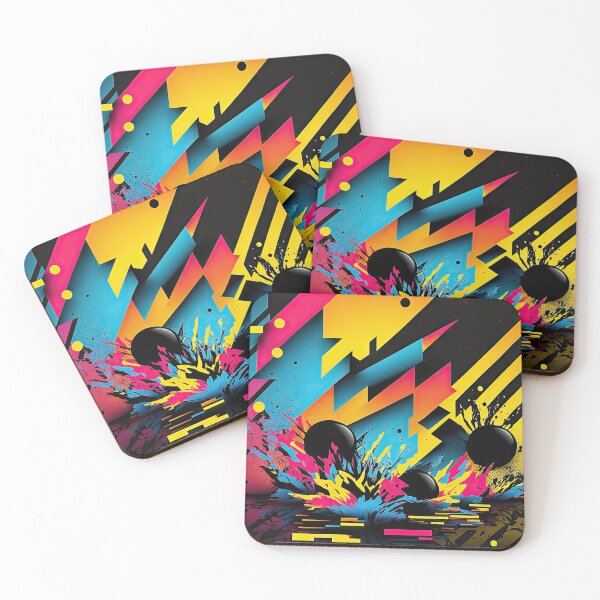 Aperçu de l'œuvre Vintage eighties nineties bright color abstract background créée et vendue par mrlongfield.