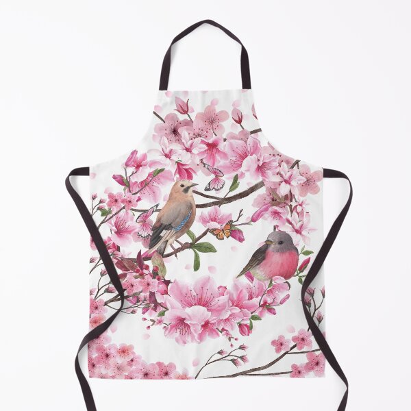 Item preview, Cute Birds Perched on Cherry blossoms - Cottagecore Botanicals designed and sold by ttsayt1earth.