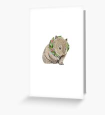 Wombat in a Wreath Greeting Card