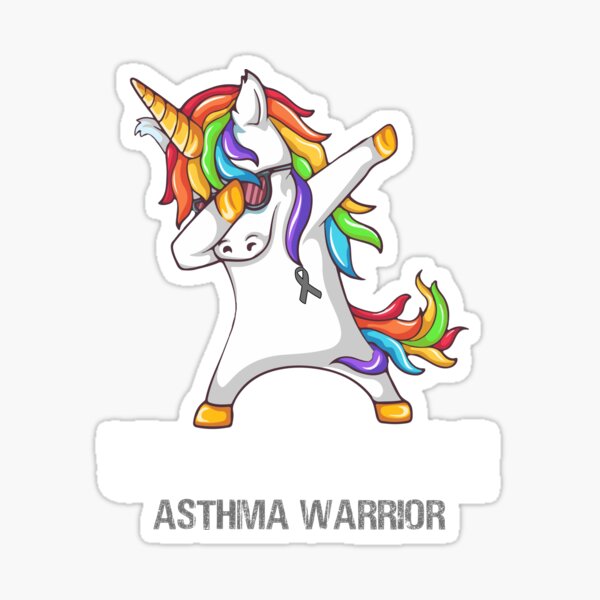 Item preview, Asthma Awareness - Unicorn Asthma Warrior Ribbon UNBREAKABLE designed and sold by Fernandezf.
