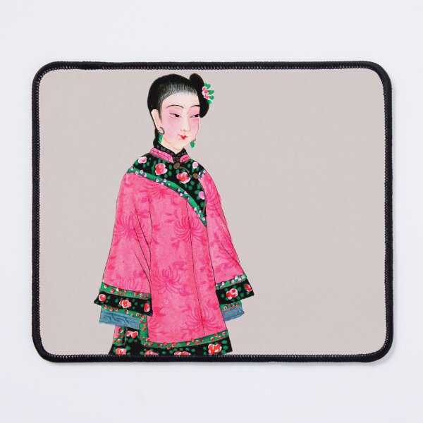 Item preview, Chinese Woman in Traditional Pink Coat Vintage Illustration by Anonymous designed and sold by Art-Chemistry.