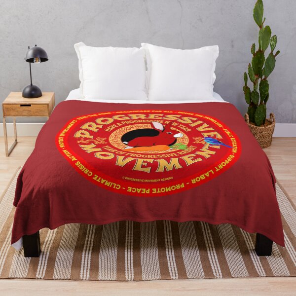 Item preview, PMD00196 Progressive Movement Designs Have a Progressive New Year on red  in Chinese New Year of rabbit motif with Progresive Birdie designed and sold by ProgressiveLeft.