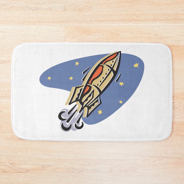 Item preview, Retro Rocket in Outer Space designed and sold by jeff-jones.