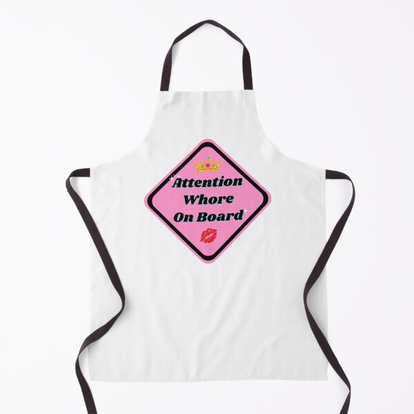 Item preview, Caution! Attention Wh*re On Board Pink Bumper Sticker designed and sold by hyperfocusrach.