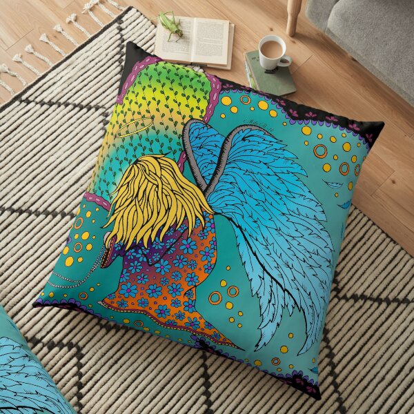 Fallen angel - colored Floor Pillow