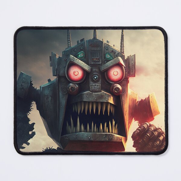 Item preview, Alien Monster giant robot cyborg attacking the city designed and sold by KoolArtDistrict.