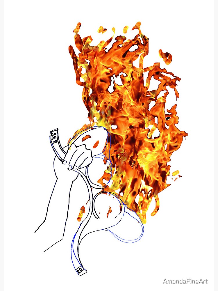 Bra Burning meme cartoon Illustraition Art Board Print for Sale