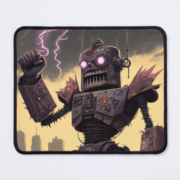 Item preview, Giant robot attacking the city - Japanese style designed and sold by KoolArtDistrict.