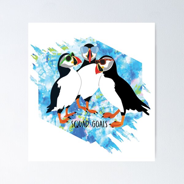 Item preview, Puffins - Squad Goals designed and sold by kspfeif.