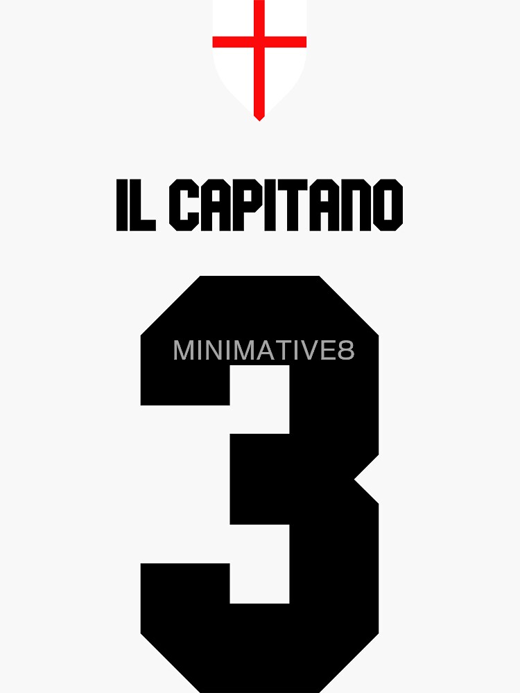 "IL CAPITANO 3 MILAN" Sticker for Sale by MINIMATIVE8 Redbubble