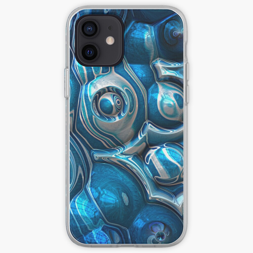 Macro 3D Blue Reflections iPhone Case & Cover