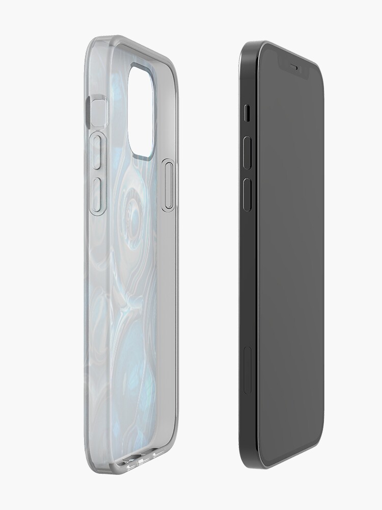 Alternate view of Macro 3D Blue Reflections iPhone Case & Cover