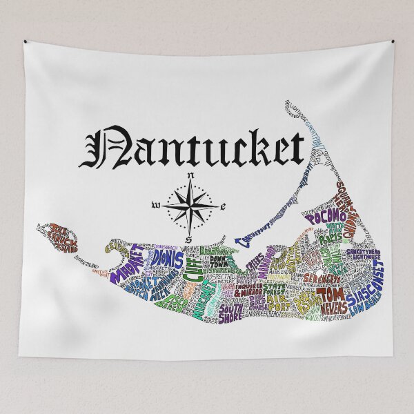 Item preview, Nantucket Word Map designed and sold by Conor Plunkett.