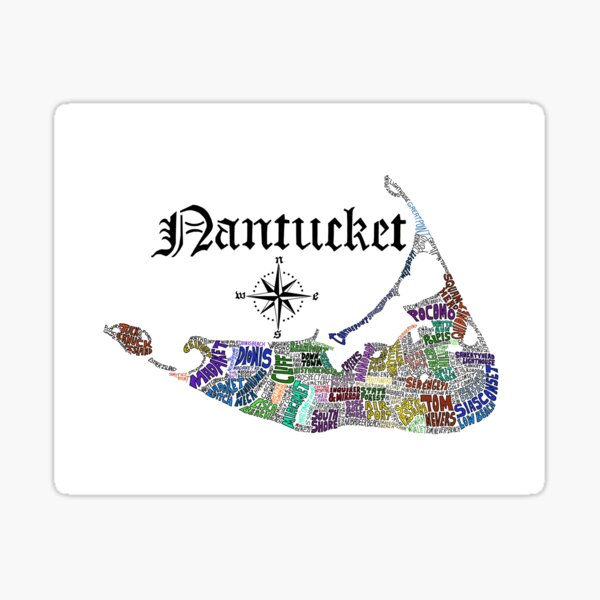 Item preview, Nantucket Word Map designed and sold by Conor Plunkett.