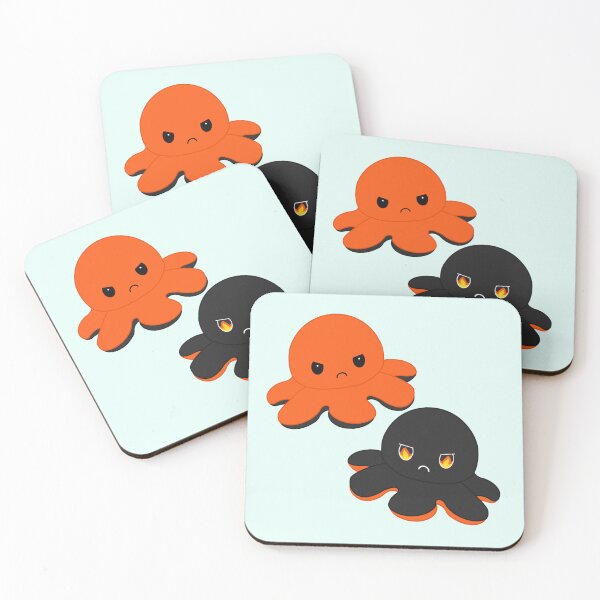 Item preview, Moody Reversible Octopus Duo in Orange and Black designed and sold by ShopBabyFace.