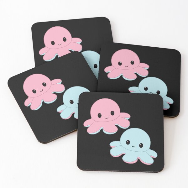 Item preview, Moody Reversible Octopus Duo in Pink and Blue designed and sold by ShopBabyFace.